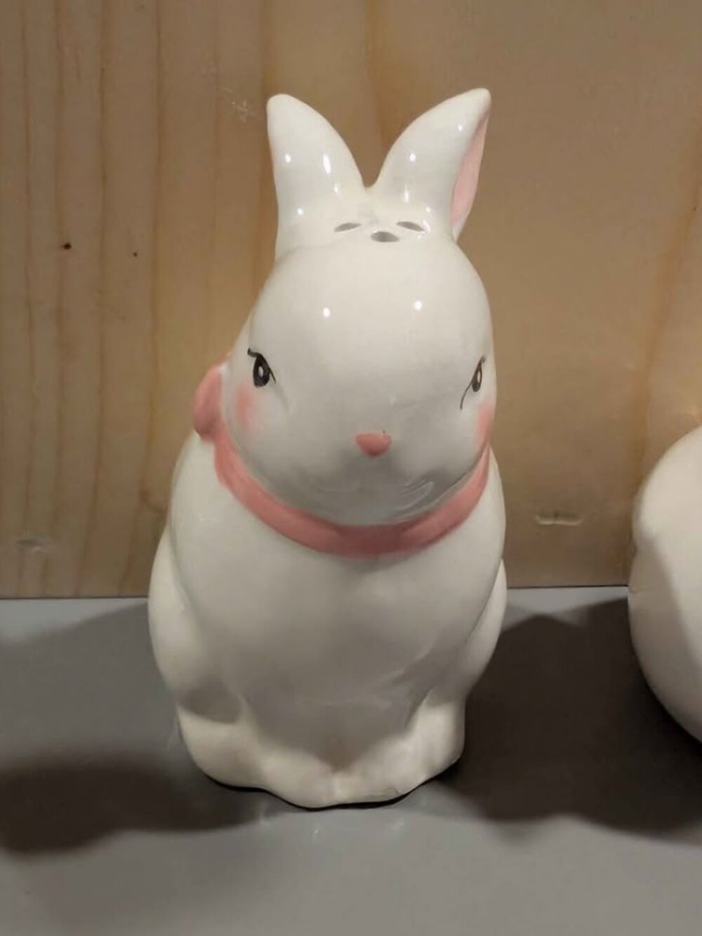Bunny and Chick Salt and Pepper Shakers, Ceramic Spring Easter Decor